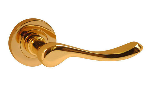Versailles Internal Door Handle Lever on Rose Chrome or Brass, Satin or Polished
