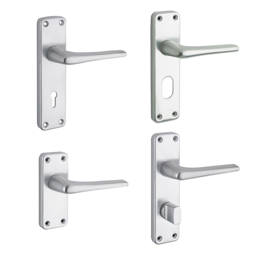 Internal Door Handle Sets Contract Aluminium Lever on Backplate - ZCA