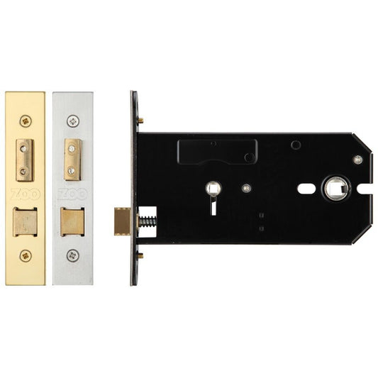 Horizontal Mortice Lock Cases (3 Lever, Euro Profile, Bathroom & Latch) SSS/PVD