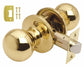 BALA Polished Brass Ball Knobset Door Knobs Sets PASSAGE, PRIVACY or ENTRANCE