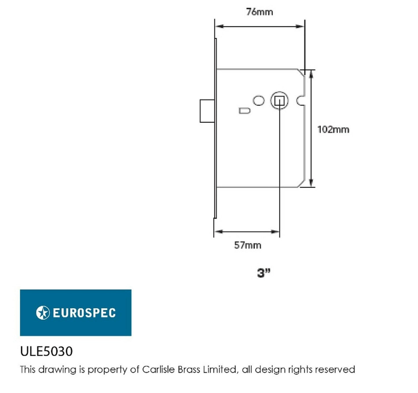 Carlisle Brass - ULE5025 - Eurospec Easi-T Contract Upright Latch