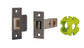 64mm JIGTECH Rectangular Door Latch 45mm Backset Chrome, Black, Brass Latches