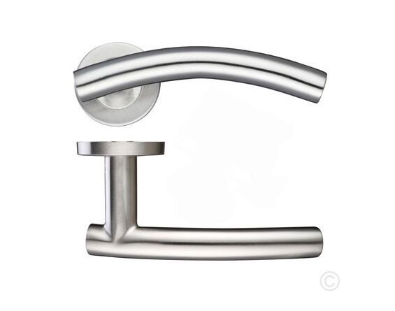 Arched Lever on Rose Internal door handle with Hinges & Latches 63mm or 76mm