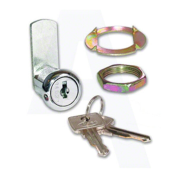 Asec AS6608 Keyed to Differ 5 Pin Nut Fix Camlock Chrome Plated 27mm