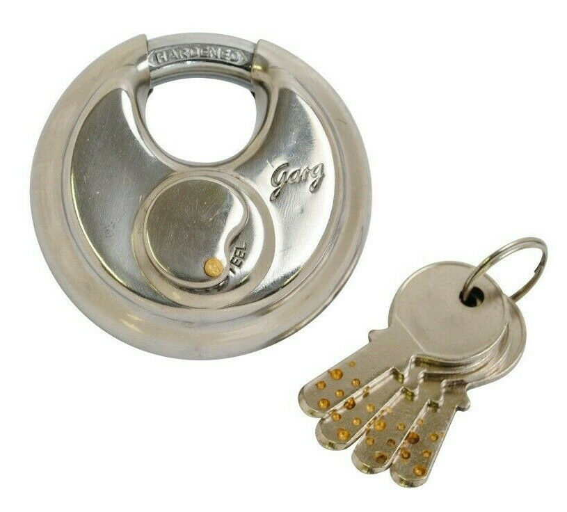 Stainless Steel Discuss Padlock Hardened Stainless High Security Dimple Lock