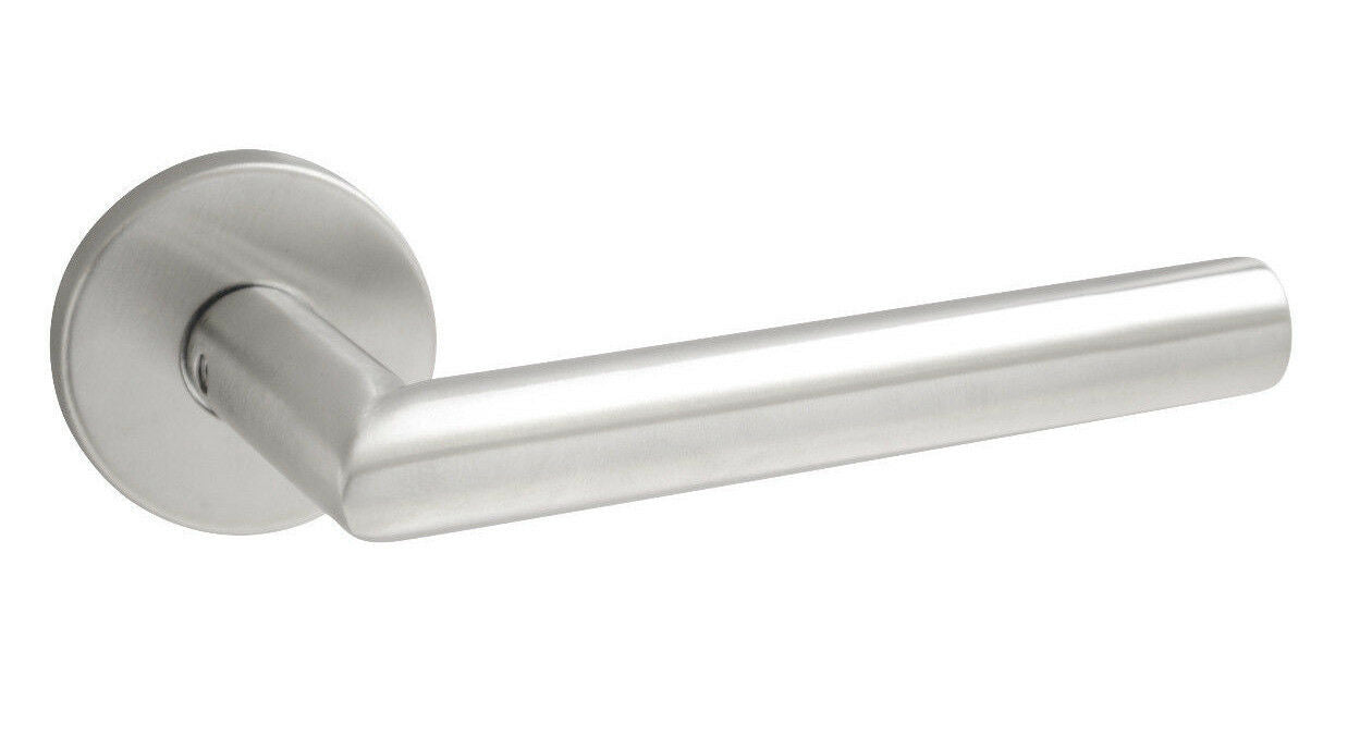 Stainless Steel Lever on Rose Door Handles Mitra Style Polished or Satin