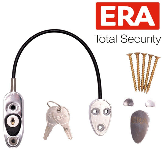 ERA BRANDED CABLE RESTRICTOR LOCK Window/Door Child Safety Security Wire Catch