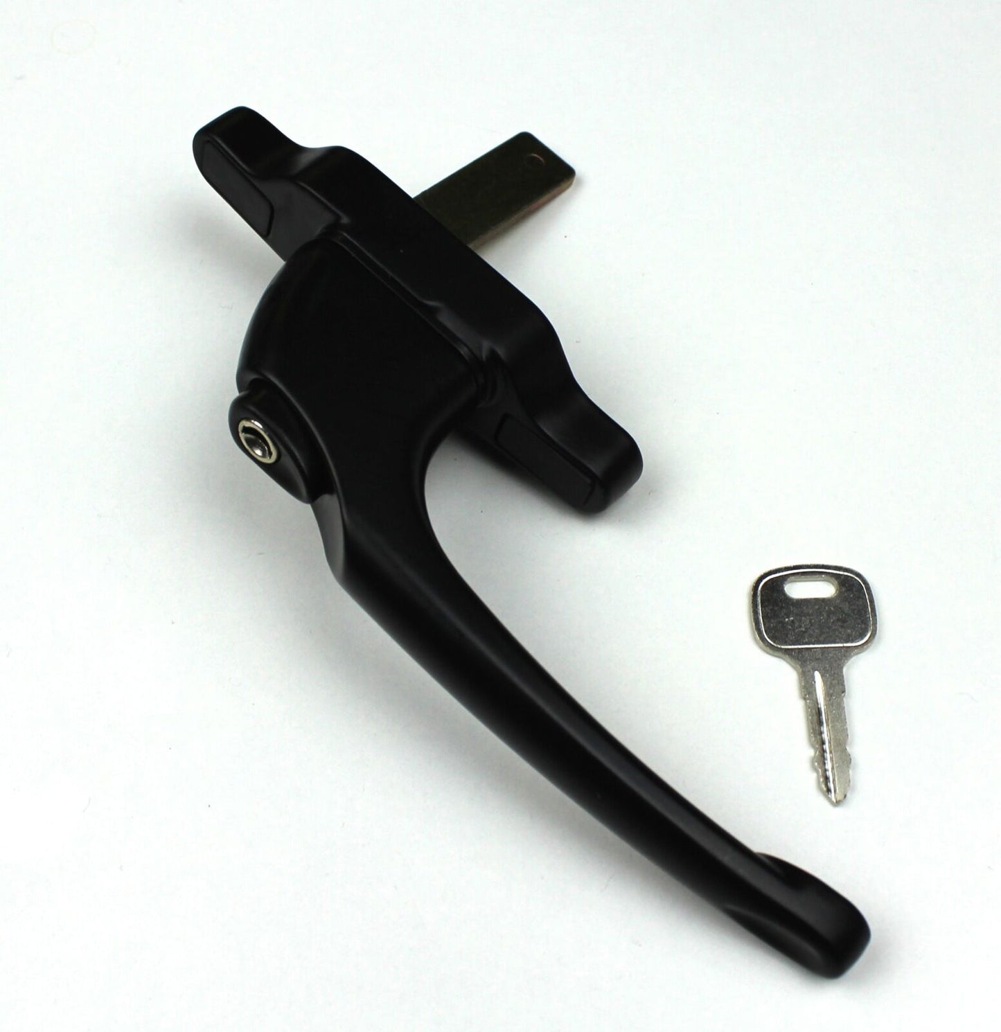 Cadenza Aluminium Window Handle Tongue (spade) Driven Black Right Hand