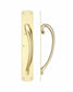 CAST POLISHED BRASS PULL HANDLE WITH BACKPLATE - 457MM - LEFT & RIGHT HAND