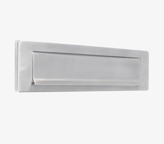 Letter Plate (Gravity Flap) 340mm x 75mm, Satin Stainless Steel