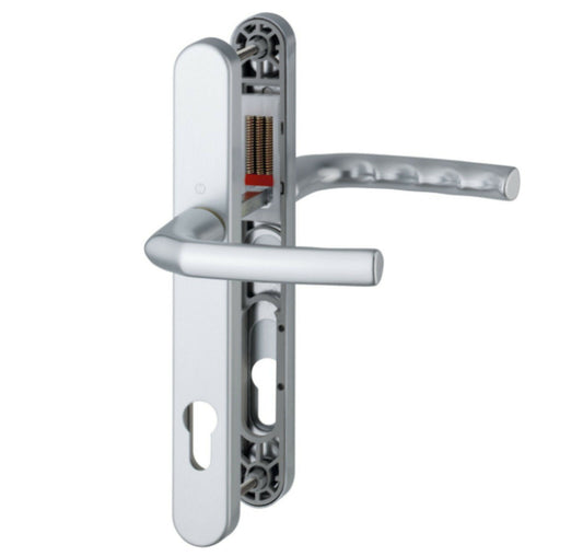 HOPPE 245mm Anodised Silver handle set 92PZ for uPVC, Composite doors: