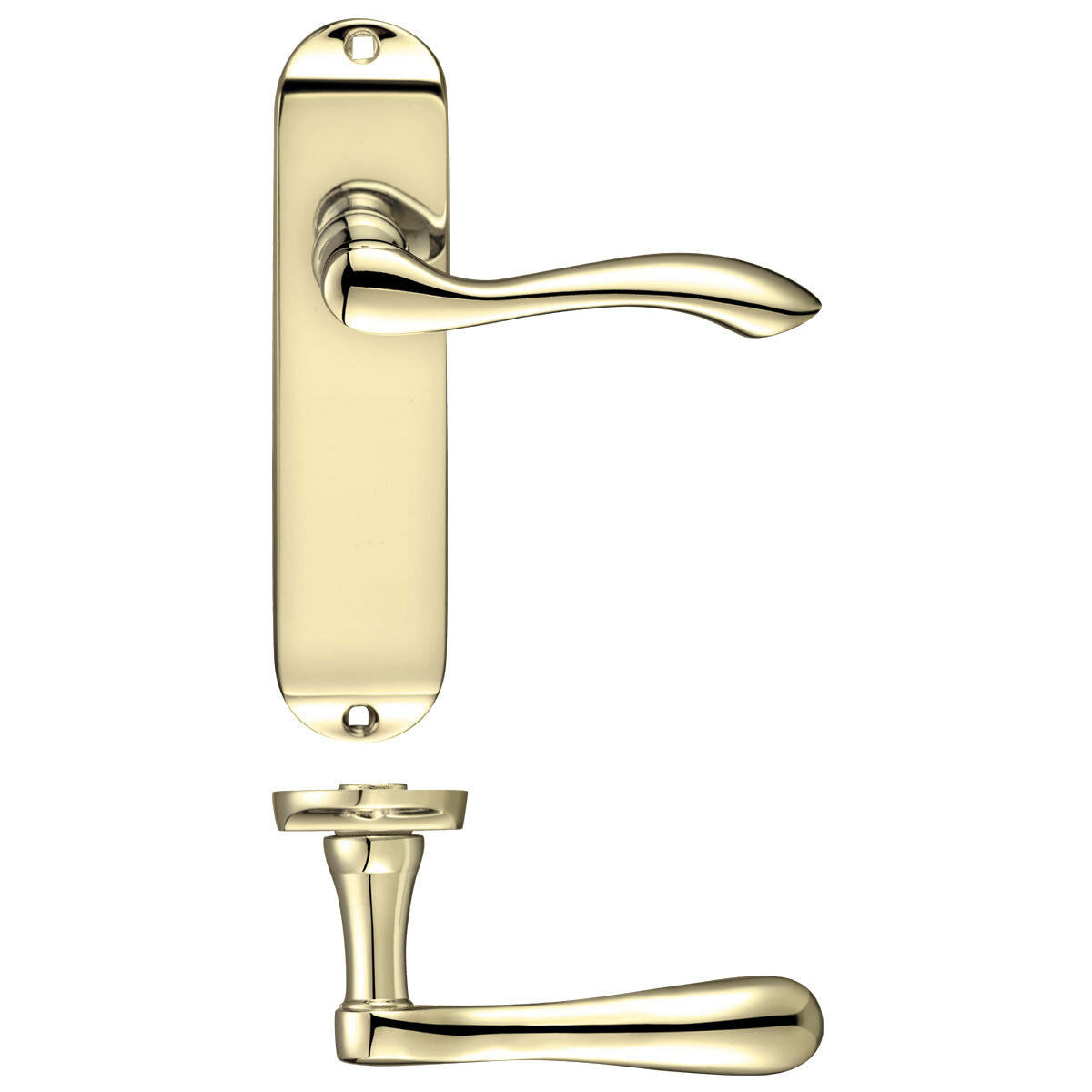 Arundel Door Handles - Latch, Lock & Bathroom Handle Sets Chrome & Brass Finish