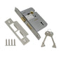 Satin Nickel Mortice Door Lock Internal Sash Locks Keys 2.5"/3" Lever Deadlock
