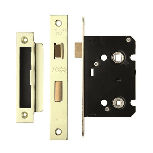 ZBC64/76SS Zoo Hardware Bathroom Lock - Electro Brass Plated
