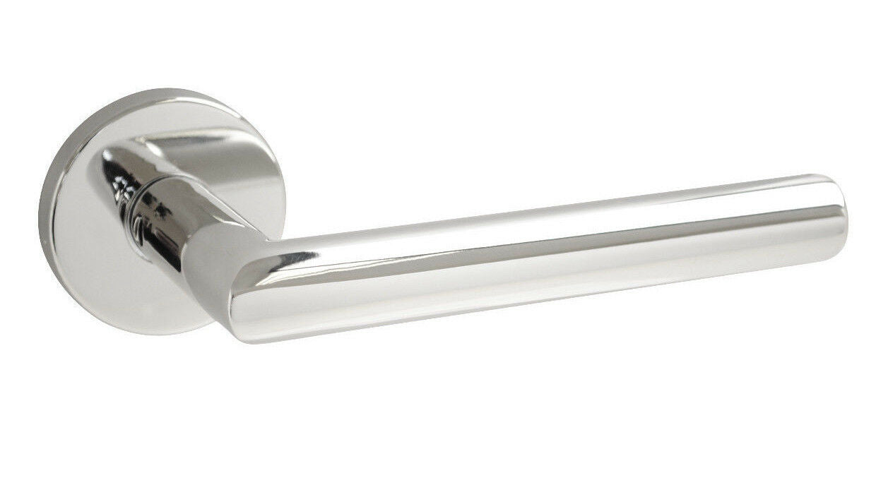 Stainless Steel Lever on Rose Door Handles Mitra Style Polished or Satin