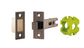 JIGTECH Rectangular WC Door Dead Bolts 57mm Backset Chrome, Satin, Brass, Black