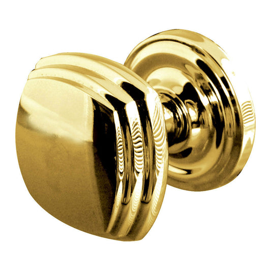 Stepped Mortice Door Knob Round Rose - Various Finishes