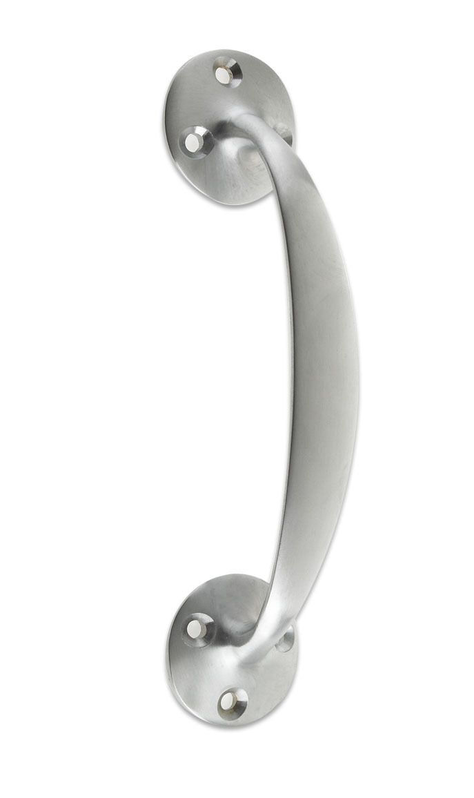 Victorian Bow Cranked Pull Handle 150mm - Satin Chrome