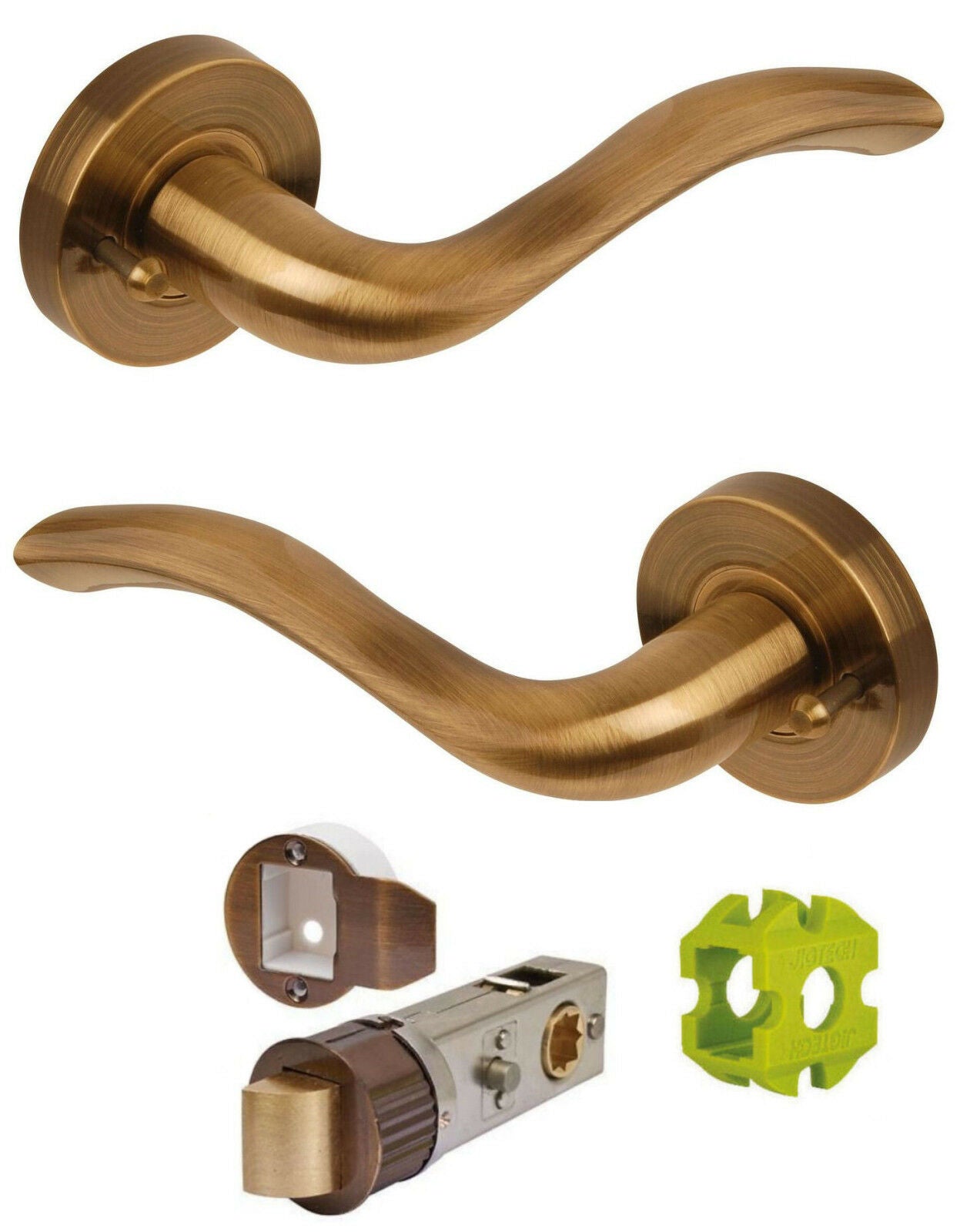 JIGTECH Quick Fit System SOLAR Lever on Rose Door Handles Fit in under 5 Minutes