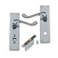 Polished Chrome Scroll Victorian Bathroom Lever Door Handles +76mm Bathroom Lock