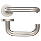 Brushed Stainless Steel D Shaped Lever Door Handle