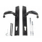 Euro Door Handles, From the Anvil Cottage Slim Line Black 92mm Centres