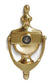 Victorian Urn Brass Door Knocker Complete With Matching Viewer / Spy Hole Glass