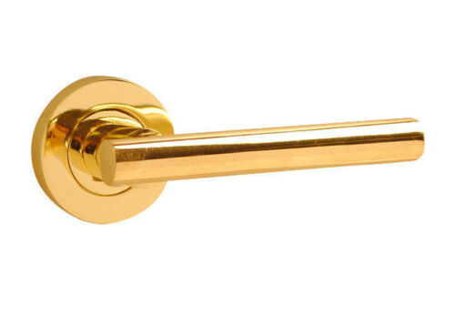 Tropica Internal Door Handle Lever on Rose Chrome or Brass, Satin or Polished