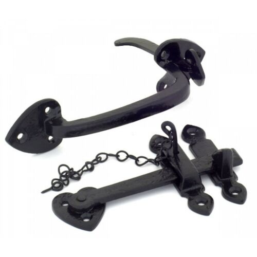 From The Anvil Black Cast Suffolk Thumb Latch Set with Locking Pin