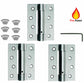 3 x DOOR HINGES FIRE RATED Self Closing Single Action Adjustable Spring SATIN