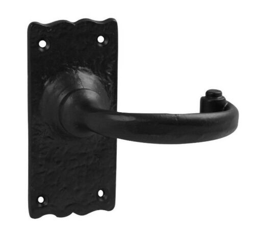 Black Antique Door Handles Merlin Style Lever Latch, Lock or Bathroom