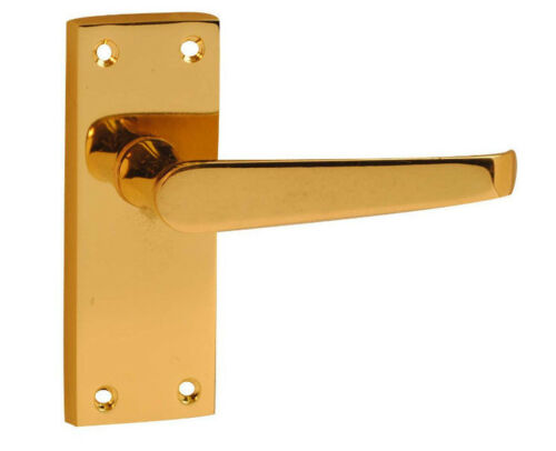 Brass Premium Door Latch Victorian Straight Style Door Handle Lever Furniture