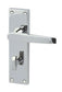 Chrome bath handles Lever Straight bathroom Door Handle internal pair with lock