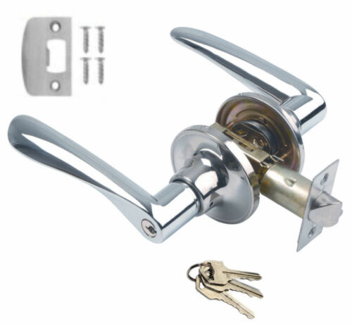 TRIDENT Door Knobset Levers to replace Knobsets entrance handles polished chrome