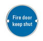 Toilet & Fire Door Signage - 76mm Dia, Satin Stainless Steel