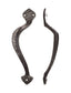 Fxcote Foundries Off Centre Pull Handle (Left Hand) 241mm Black Antique