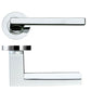 Acerra Lever on Sprung Round Rose Polished Chrome Plated