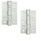 Amalfi Satin Chrome Door Handle Internal Cylinder & Turn Lock Set C/w Hinges