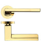 Acerra Lever on Sprung Round Rose PVD Polished Brass