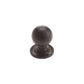Fxcote Foundries Black Antique Round Cupboard Knob 36.5mm Knob (38mm Rose Dia)