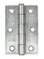 3" Satin Chrome Steel ButtonTip Fire Door Butt Hinges 75 mm Grade 7 Fire Rated